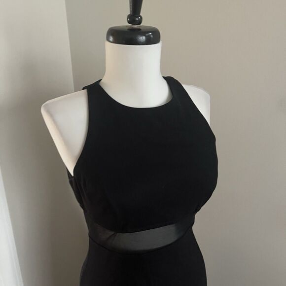 Vtg FAVIANA  Sheer Mesh Midi Dress 4 Black Whimsigoth Fairy Grunge Gothic Indie - Picture 11 of 14